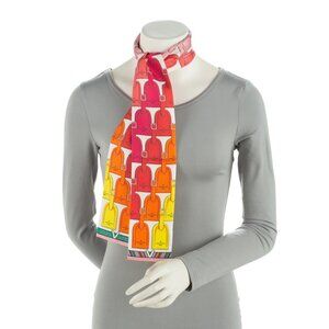 NEW! Louis Vuitton Bandeau Scarf "My LV Tags" Multicolor, Silk, M77677